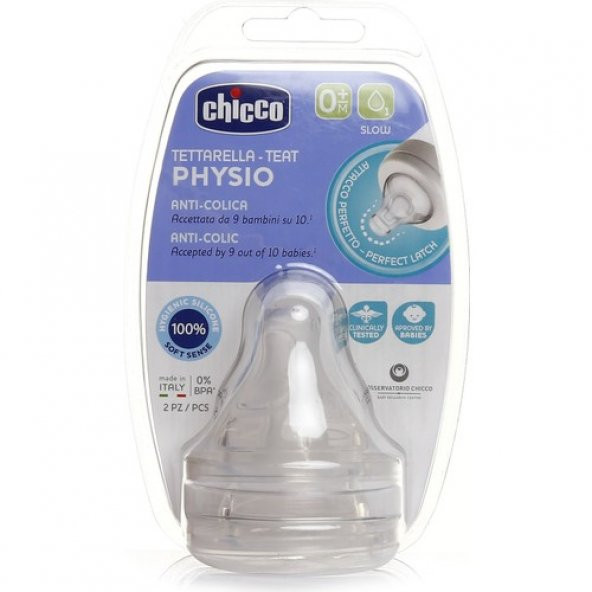 Chicco Yeni Wellbeing Biberon Emziği 0 Ay+ Yavaş Akış 2li