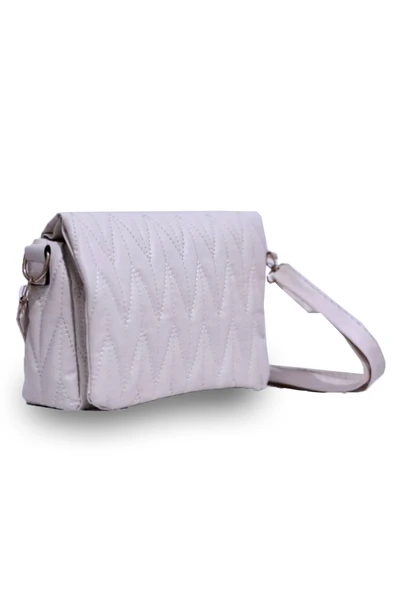 Bagorama SUVA Kapitone Saten Deri Çıtçıt Kapama Omuz, Kol Ve El Çantası - 6