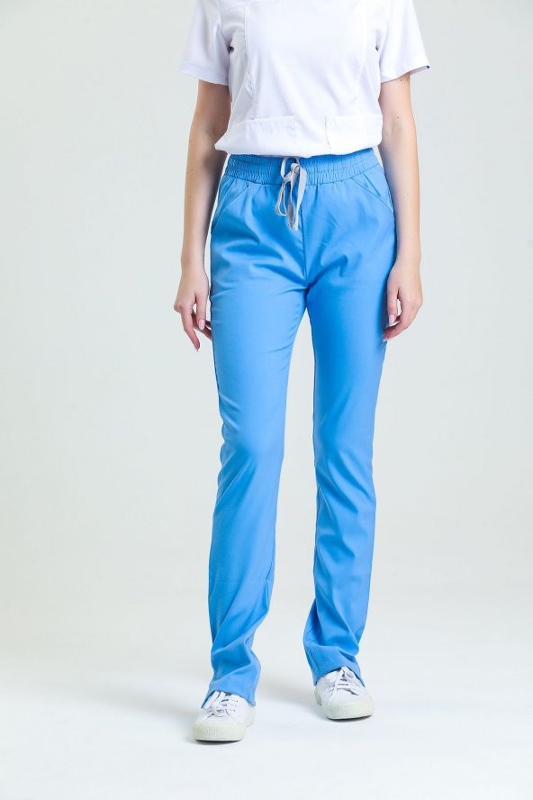 Wio Uniform BASIC- Kadın Likralı Buz Mavi Pantolon - 1