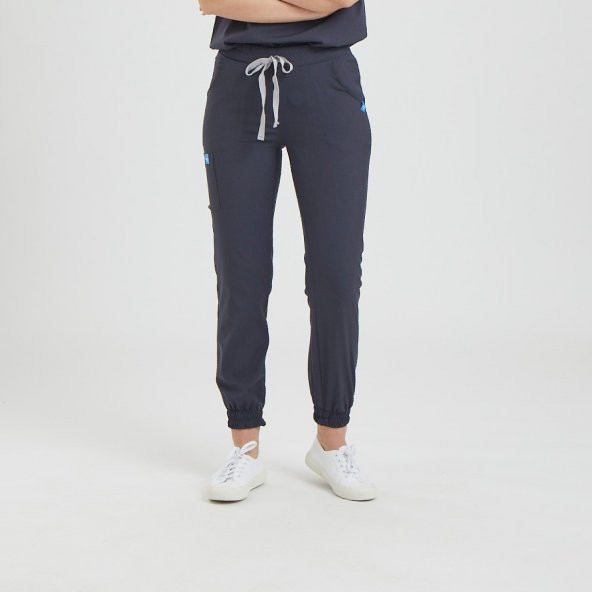 JOGGER Kadın Likralı Üniforma Pantolon- Koyu Gri