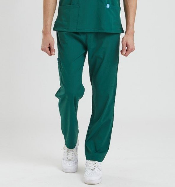 Wio Uniform BASIC- Erkek Likralı Yeşil Üniforma Pantolon