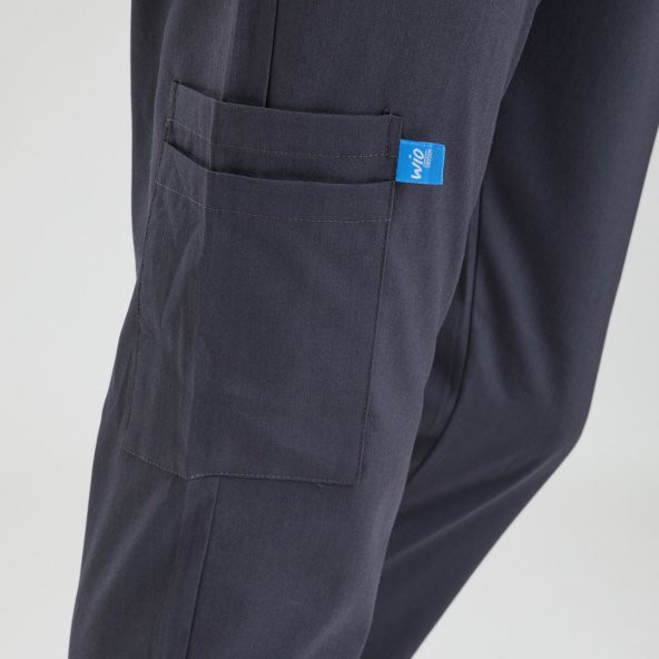 BASIC- Erkek Likralı Koyu Gri Üniforma Pantolon - 3