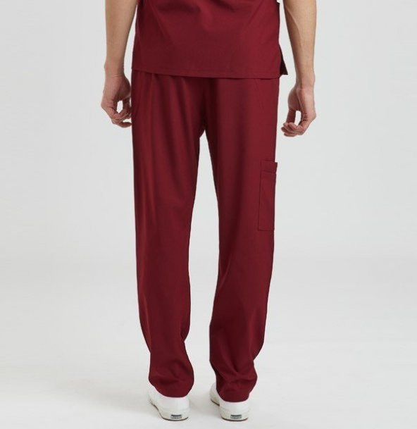Wio Uniform BASIC- Erkek Likralı Bordo Üniforma Pantolon - 2