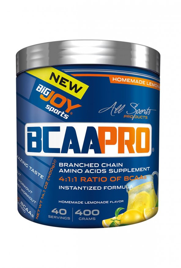 Bigjoy Sports Bcaapro 400 Gr Limon Aromalı 4:1:1 Bcaa Powder L-Leucine L-Isoleucine L-Valine