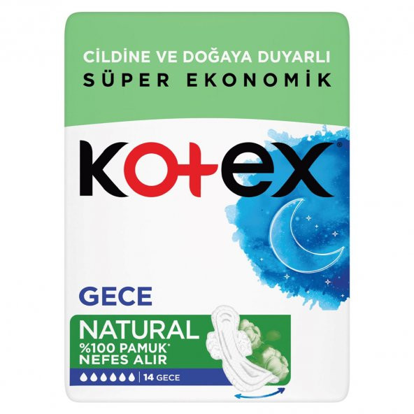 Kotex Natural Ped Gece 14x2 28 Adet
