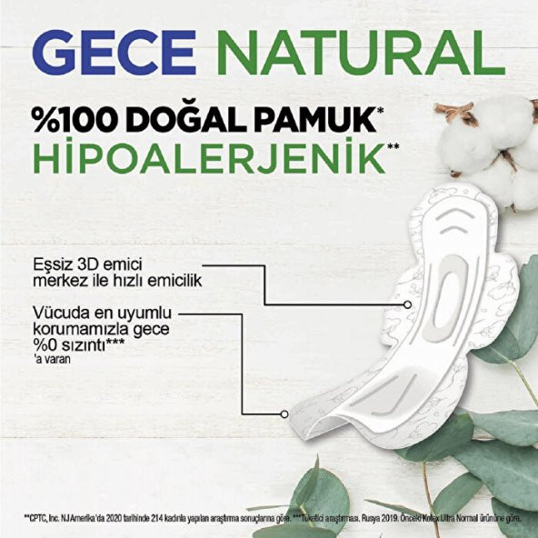 Kotex Natural Ped Gece 14x6 84 Adet - 3