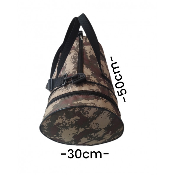 SEVBAGS 600 DENYE ASKERİ KAMUFLAJ SİLİNDİR SPOR ÇANTASI - 3