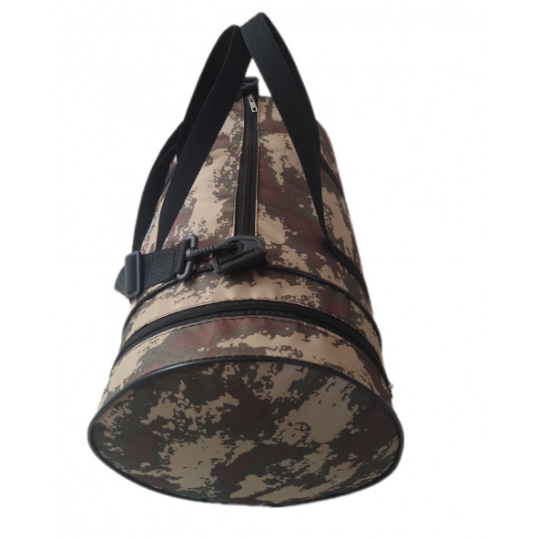 SEVBAGS 600 DENYE ASKERİ KAMUFLAJ SİLİNDİR SPOR ÇANTASI - 8