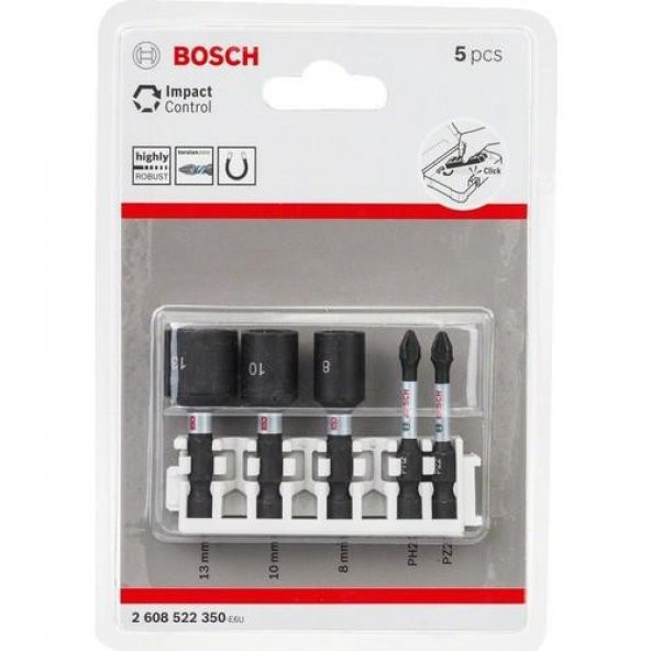 Bosch Impact Control Serisi 5li Lokma ve Uç Seti