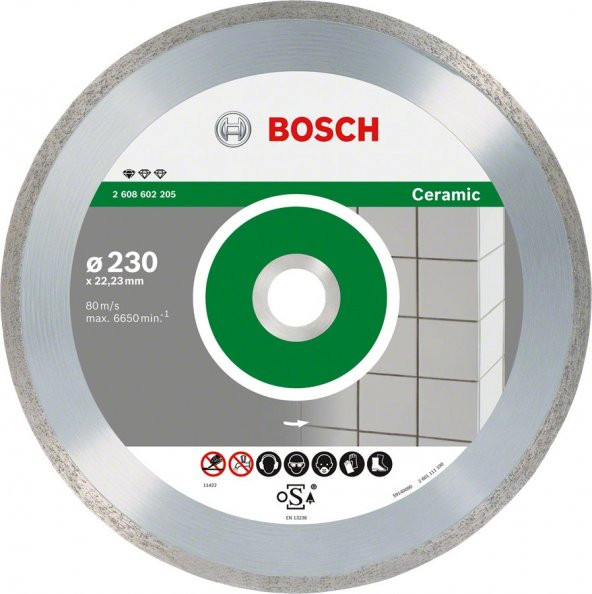 Bosch 9+1 Standard For Ceramic 230 mm Elmas Kesici Disk - 2608603234