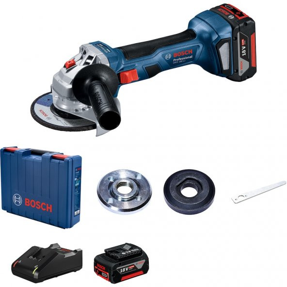 Bosch Professional GWS 180-LI 2x4ah Çift Akülü Taşlama Makinesi - 06019H9021