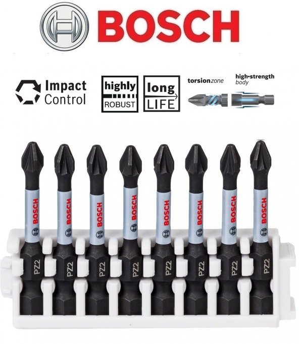 BOSCH Impact Matkap ve Vidalama Ucu Pz2 50mm 8 li