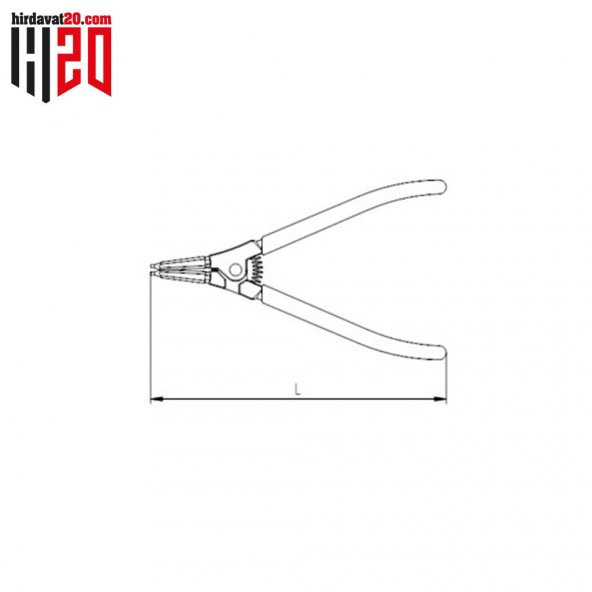 Izeltaş Dış Segman Pense Düz 180 Mm - 3301120180 - 3