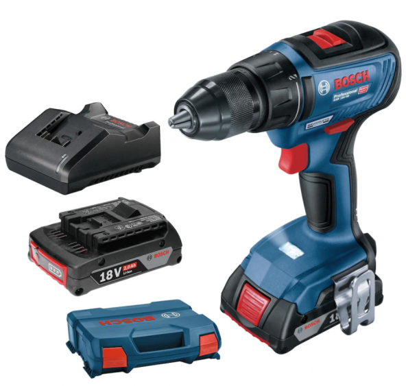 Bosch GSR 18V-50 2.0Ah Çift Akülü Delme Vidalama Makinesi