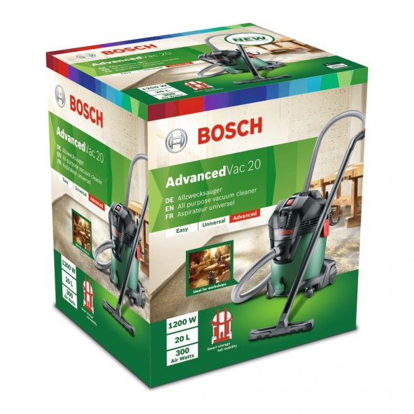 Bosch AdvancedVac 20 1200W Islak Kuru Elektrikli Süpürge - 06033D1200 - 3