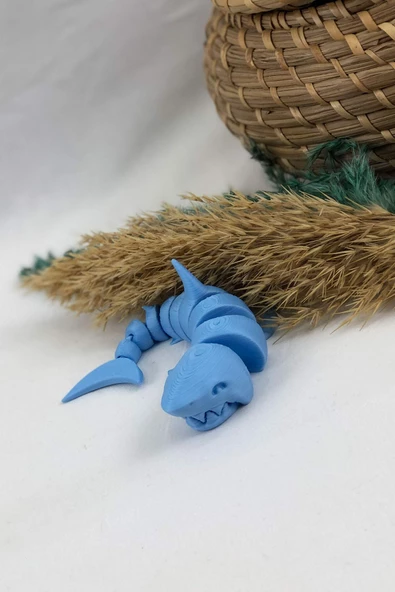 3D Hareketli Köpek Balığı Figürlü Oyuncak - Mavi - Resim 6