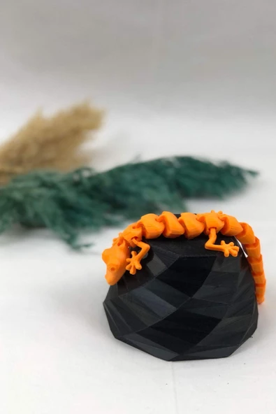 3D Hareketli Oyuncak Kertenkele - Turuncu - Resim 3