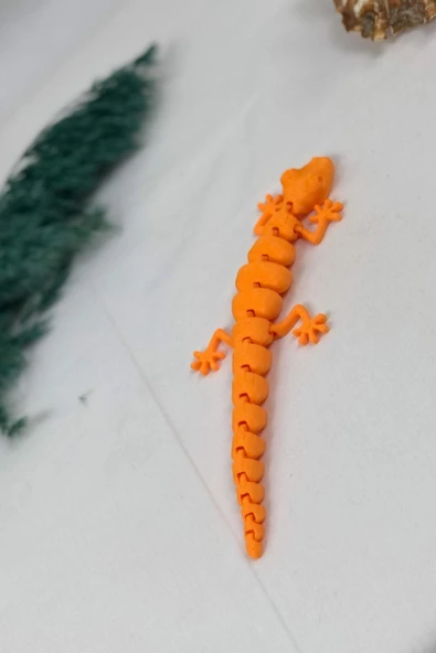 3D Hareketli Oyuncak Kertenkele - Turuncu - Resim 6