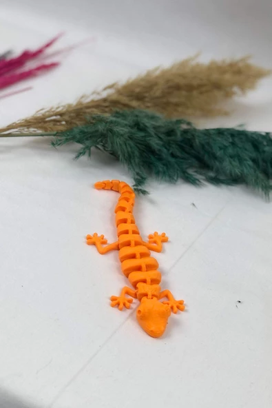 3D Hareketli Oyuncak Kertenkele - Turuncu - Resim 2