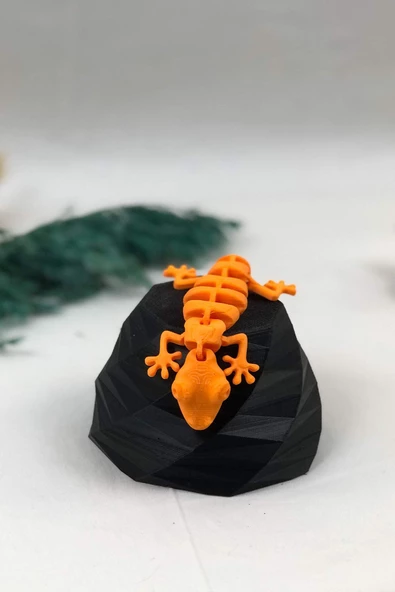 3D Hareketli Oyuncak Kertenkele - Turuncu - Resim 4