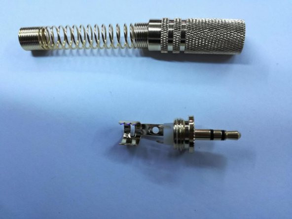 3.5 mm Stereo Erkek Gold Jack Geniş Yaylı - 3