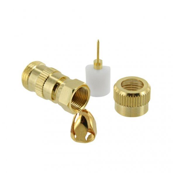 F Erkek Vidalı Gold Pinli Konnektör - 2
