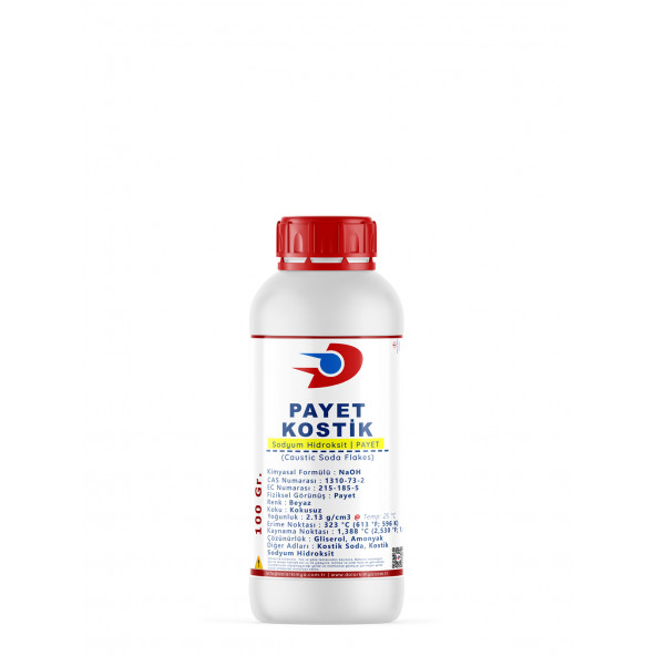 Payet Kostik Soda | Sodyum Hidroksit | Sud Kostik | 100 Gr. - 2