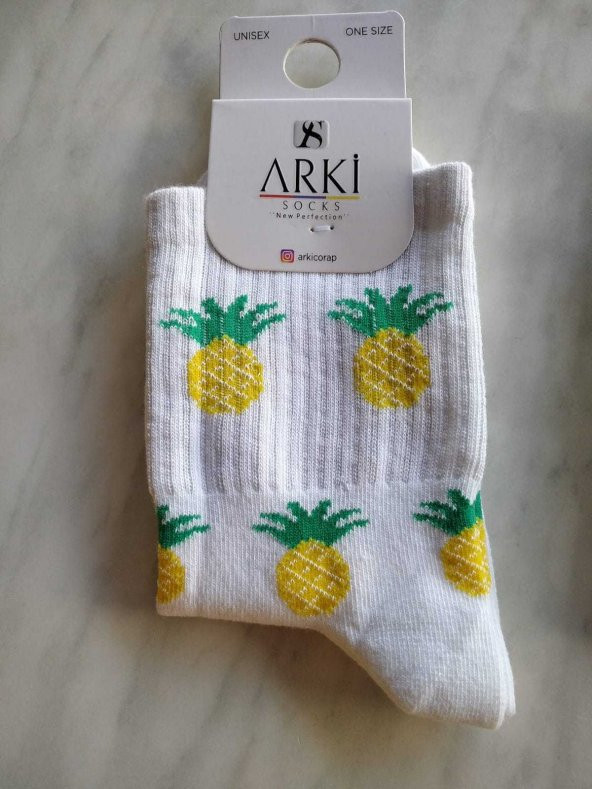 Ananas Detaylı Trend Çorap
