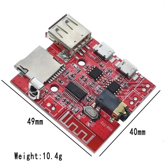 Bluetooth 4.1 Amplikatör Ses Müzik MP3 Modülü-IR Uzaktan Kumandalı - 8