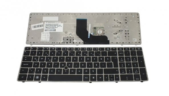 Hp Elitebook 8560P 8570P Notebook Klavye (Siyah TR) Gri Çerçeve