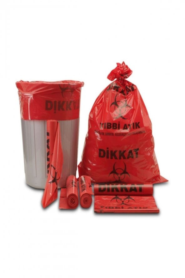 Florex Tıbbi Atık Çöp Poşeti 100 Micron 80 x 110 Jumbo 100 Adet 1 Koli