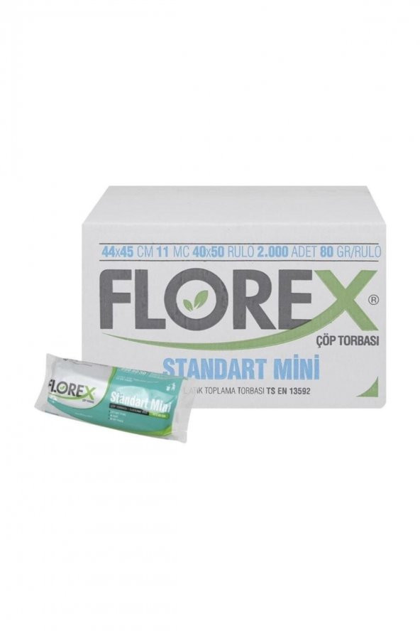 Florex  Standart Mini Boy 44x45 Çöp Poşeti/torbası - 50 Rulo - 2