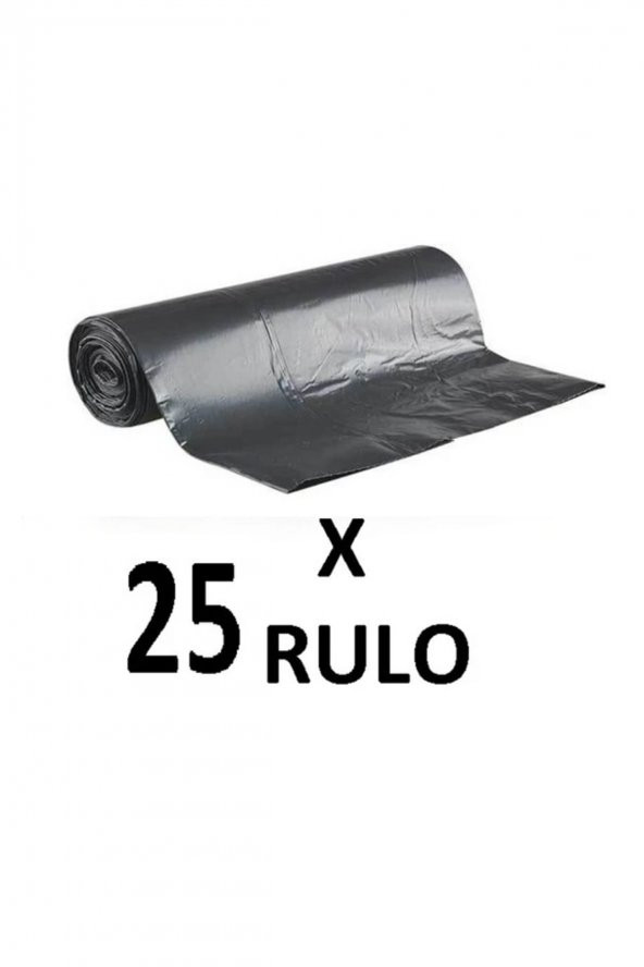 Florex  Standart Büyük Boy 65x80 Cm  Siyah Çöp Poşeti 25 Rulo Toplam 250 Adet