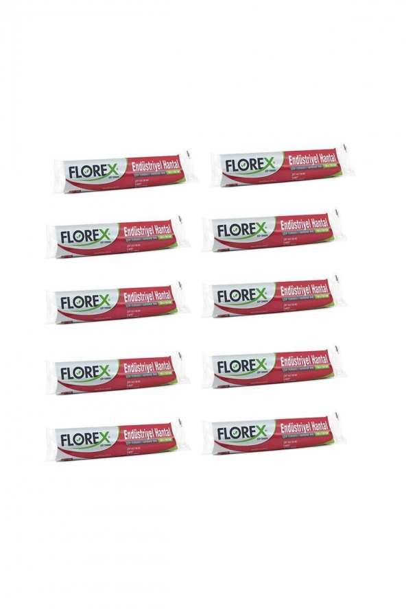 Florex Endüstriyel Hantal Siyah Çöp Poşeti 100cmx150cm 400gr 10 Paket