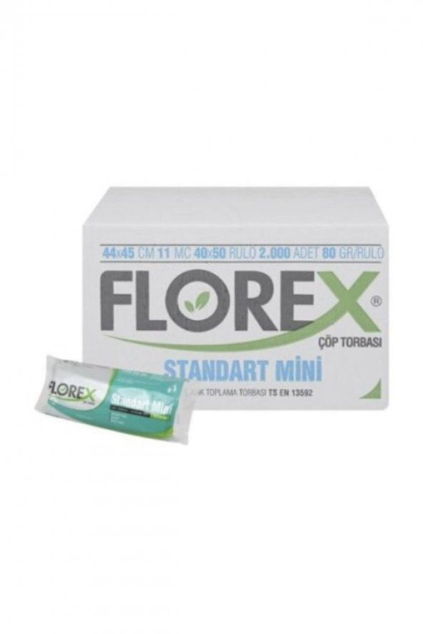 Florex  Standart Mini Boy Çöp Poşeti 2000 Adet 44x45 cm