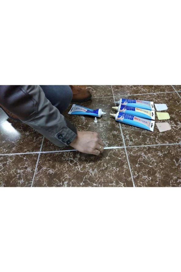 Derzmatik Gri Renk Gaga Uçlu Fayans Mermer Seramik Derz Dolgusu - 2