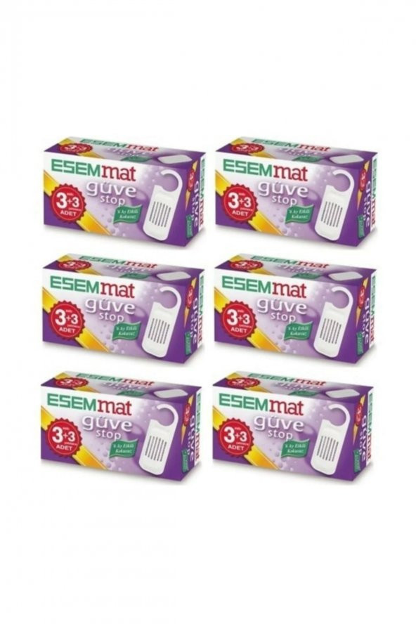Esemmat  Güve Stop (3 Askı + 3 Çekmece) 6 Adet
