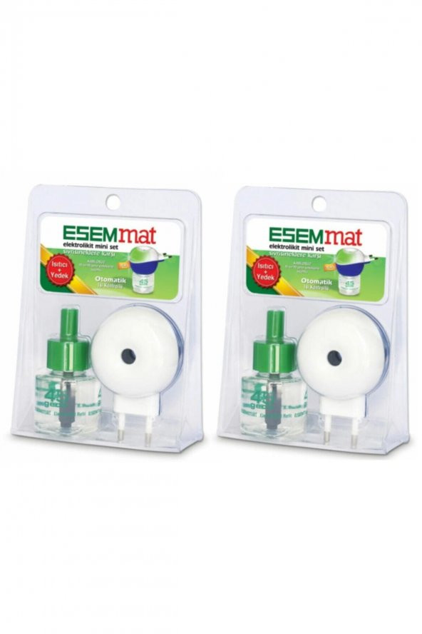 Esemmat  Elektrolikit Mini Set Isıtıcı 45 gece Elektrolikit 2 Adet