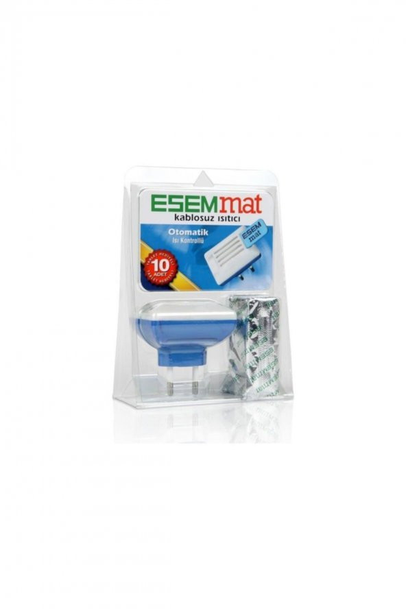 Esemmat Kablosuz Isıtıcı Sinek Kovucu Cihaz 10 Yedek Tablet Set