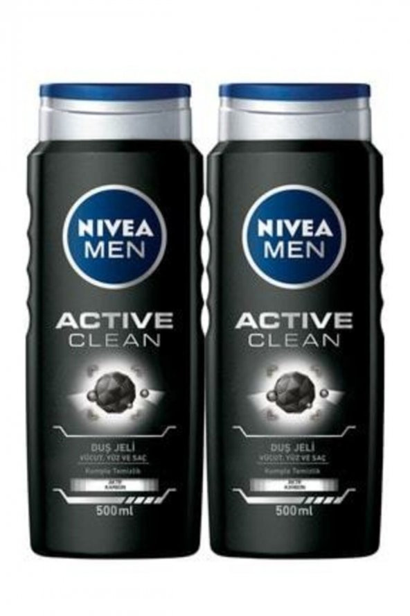 Nivea  Men Active Clean Erkek Duş Jeli 500 ml x2