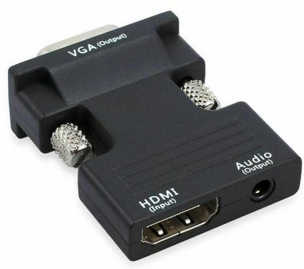 Ses Destekli Hdmi To Vga Monitör Çevirici Dönüştürücü Adaptör - 3