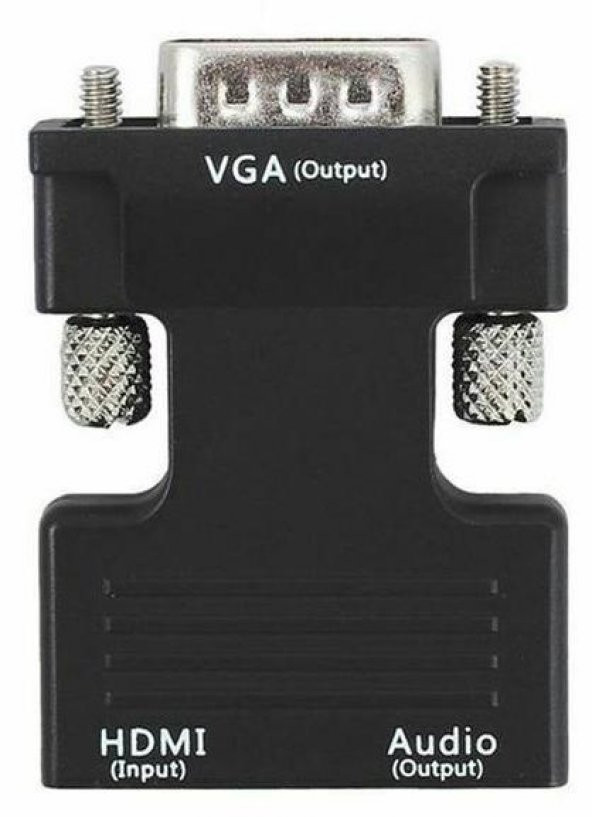 Ses Destekli Hdmi To Vga Monitör Çevirici Dönüştürücü Adaptör - 5