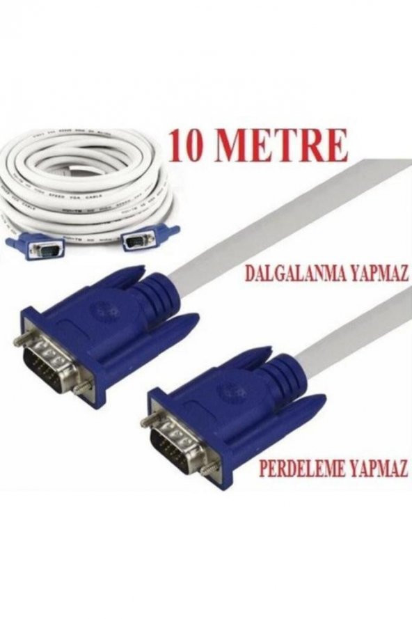 Data Vga To Vga Monitör Görüntü Kablosu 10 Metre - 3