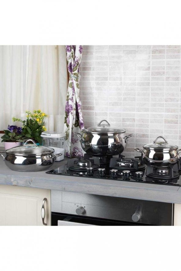 KORKMAZ A1801 TOMBİK JR. 6 PARÇA TENCERE SETİ - Resim 2