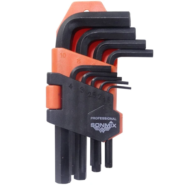 Sonmix SNX-245 Allen Anahtar Takımı Altı Köşe 9 Parça ürün görseli