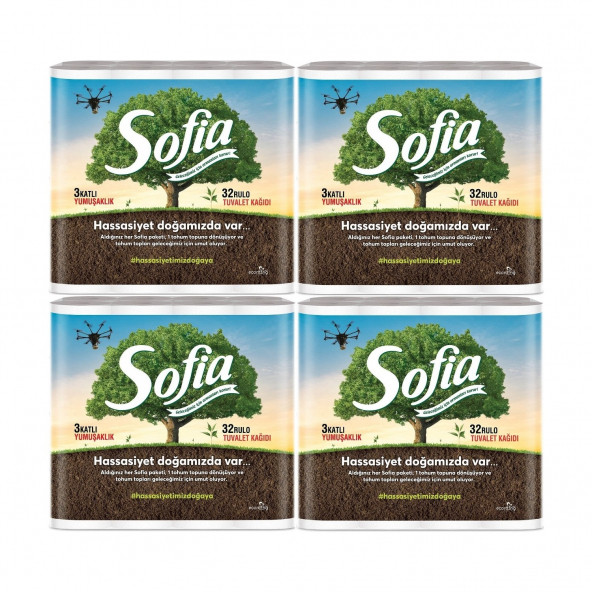 Sofia Tuvalet Kağıdı 3 Katlı 128 Li Paket