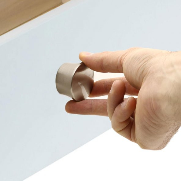 Düğme Çekmece Dolap Kapak Kulpu Kulbu İnox Metal Kulp - 3