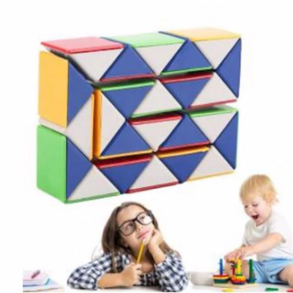 24 PARÇA EĞİTİCİ MAGİC SNAKE RUBİK YILAN ZEKA KÜPÜ RUBİK'S - 3