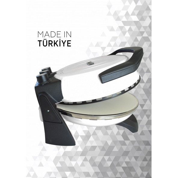 Erato Taşfırınım Doğal Taş Tabanlı Pizza Makinesi Taş Fırın Seti Hediyeli - BEYAZ - 4