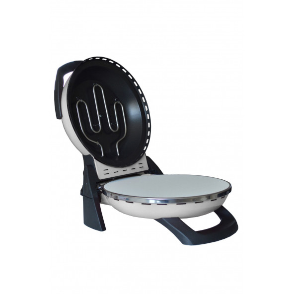 Erato Taşfırınım Doğal Taş Tabanlı Pizza Makinesi Taş Fırın Seti Hediyeli - BEYAZ - 5